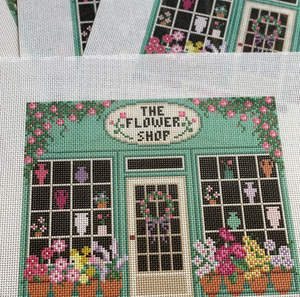 New Arrival: The Little Shop Series:  The Flower Shop 13 Mesh Needlepoint Canvas