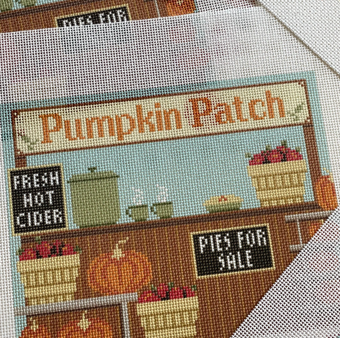 New Arrivals: The Little Shop Series - The Pumpkin Patch 13 Mesh Needlepoint Canvas