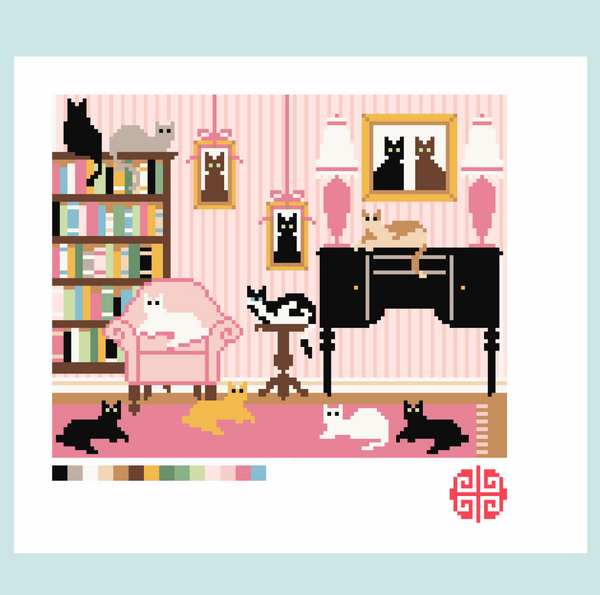 Preorder: Cat Lover 7 x 9 on 13 mesh