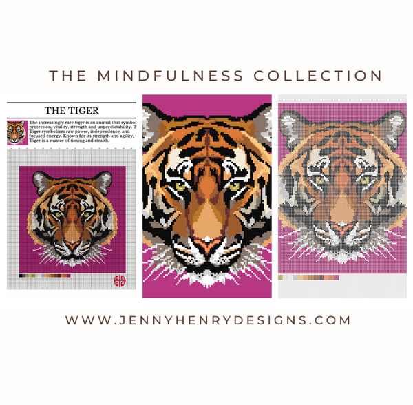 New Arrival: The Mindfulness Collection - The Tiger Needlepoint Canvas