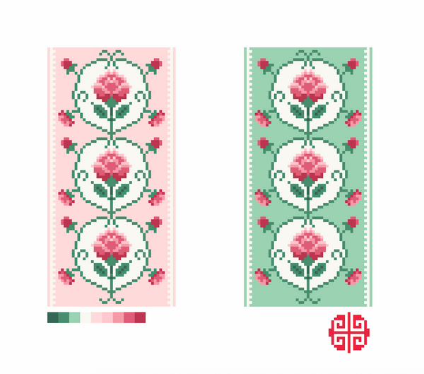 Eyeglass/ Sunnies Canvas - Vintage Rose 13 Mesh Needlepoint Canvas