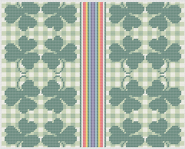 Needlepoint Chart Digital Download: Shamrock Needlepoint Clutch/ Tray