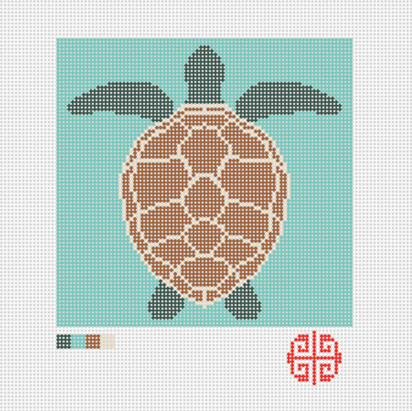 Mindfulness Collection: Sea Turtle Needlepoint Canvas