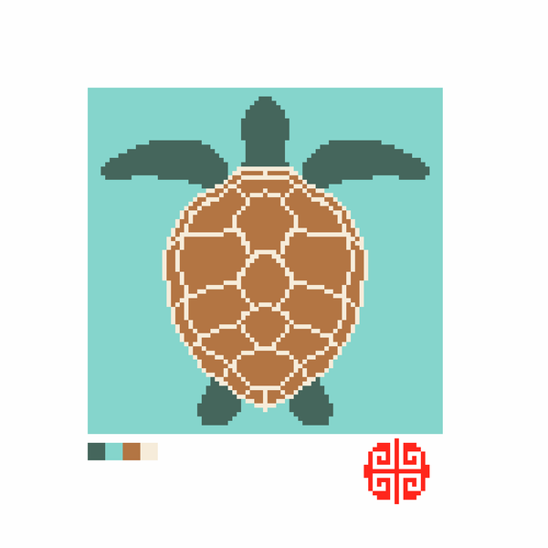 Mindfulness Collection: Sea Turtle Needlepoint Canvas