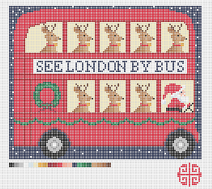 See London By Bus 7" x 9" on 13 mesh