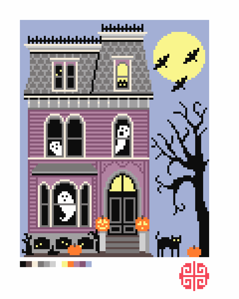 Preorder -The Spooky House 13 Mesh Needlepoint Canvas