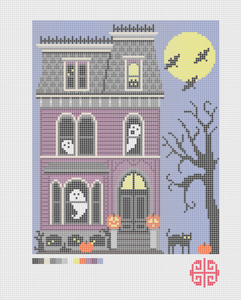 New Arrivals: The Spooky House 13 Mesh Needlepoint Canvas