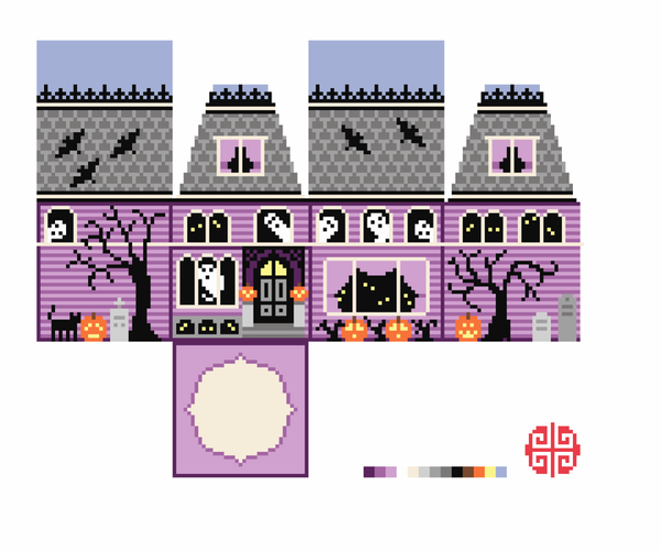 Preorder: The Little Shop Series Spooky House 3D 13 Mesh Needlepoint Canvas