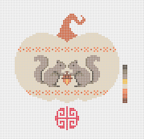 SALE! Squirrels Mini Pumpkin 13 mesh