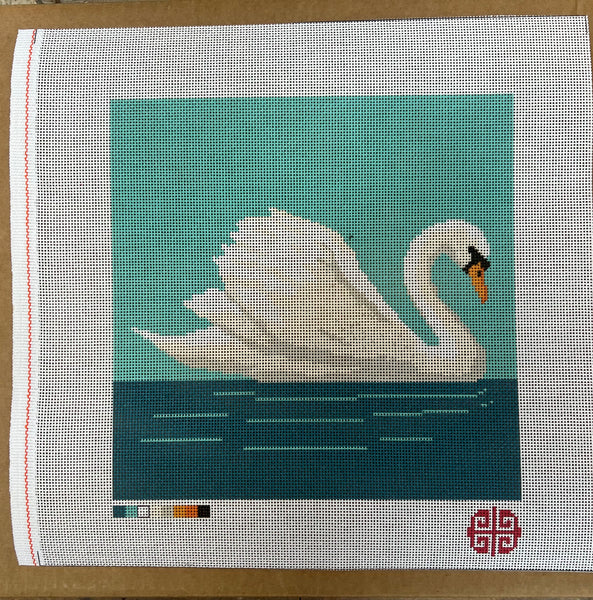 The Mindfulness Collection Mute Swan Needlepoint Canvas