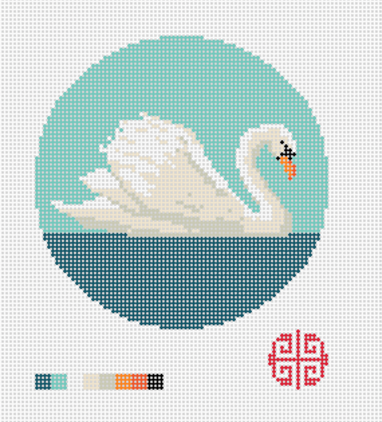 Mute Swan 4" Round 18 mesh