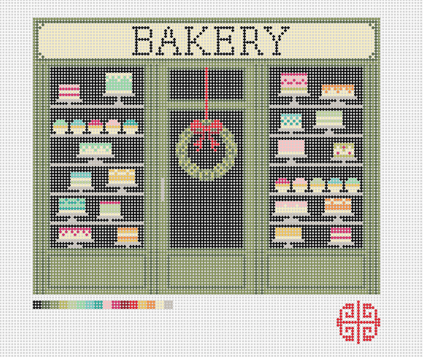 The Little Shop Series: The Bakery 13 Mesh Needlepoint Clutch Canvas