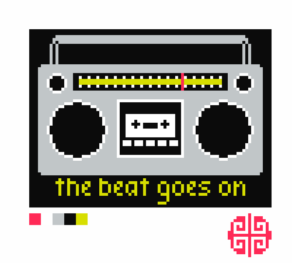 The Mindfulness Collection: The Beat Goes On Mini Boombox 12 Mesh Needlepoint Kit