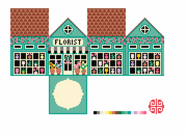 The Little Shop Series: Florist 3D Mini Ornament Canvas 18 mesh