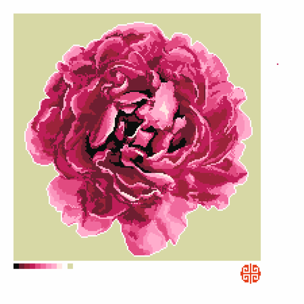 The Mindfulness Collection Peony Bloom Needlepoint Canvas