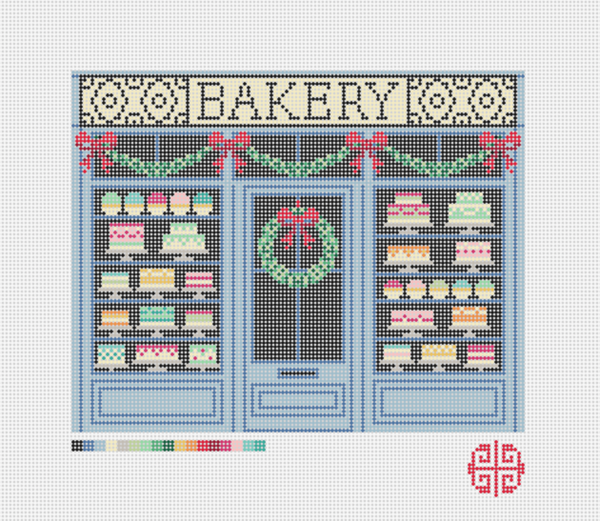 New Arrival: The Little Shop Series- The Bakery 13 Mesh Needlepoint Clutch Canvas