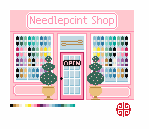 The Little Shop Series: The Needlepoint Shop 18 Mesh Needlepoint Canvas