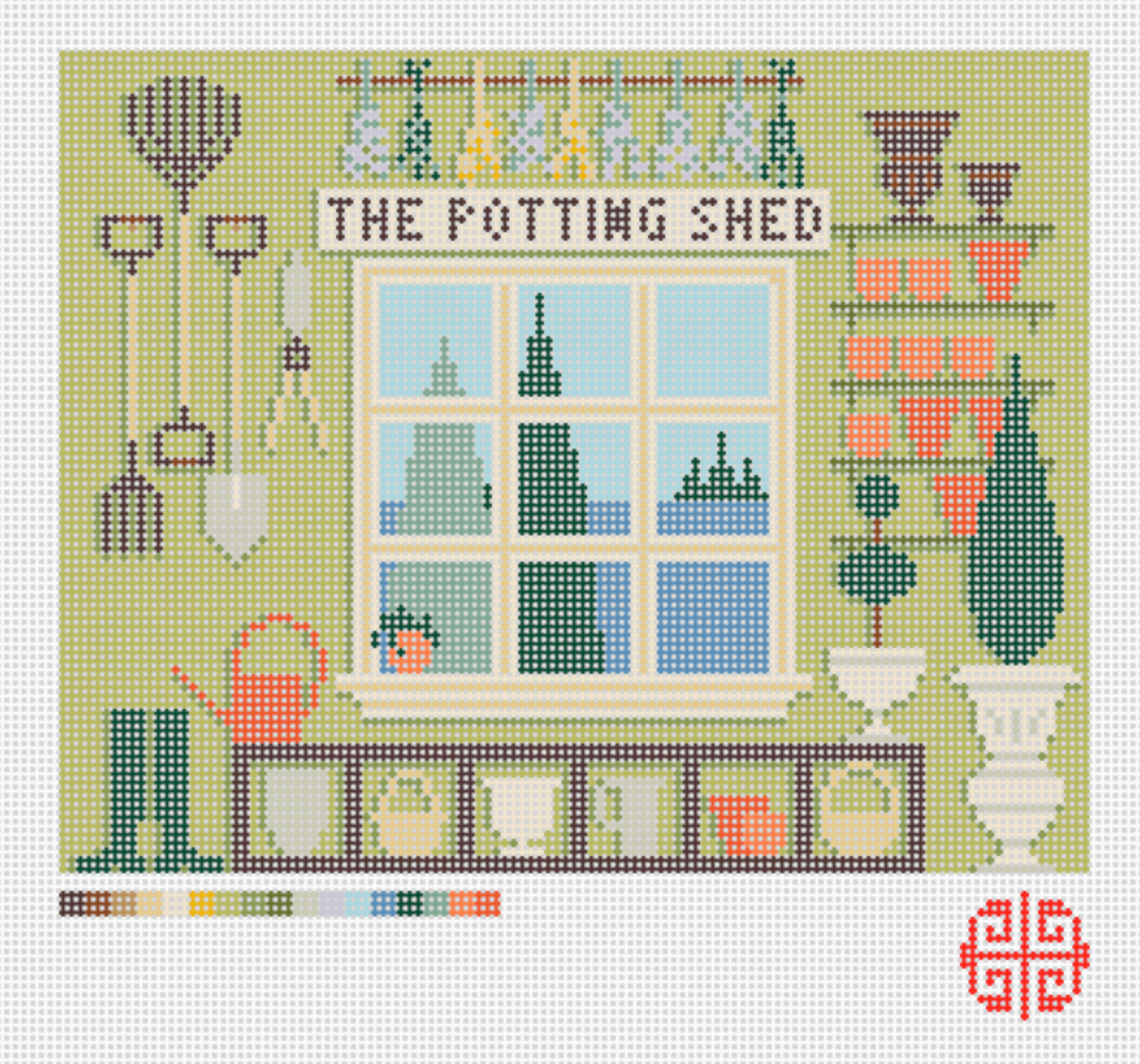 The Little Shop Series: The Potting Shed 13 Mesh Needlepoint Canvas