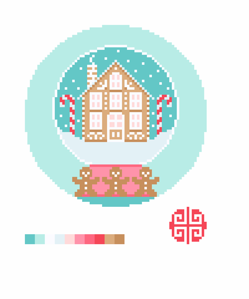 The Gingerbread Snowglobe 4" Round 18 mesh