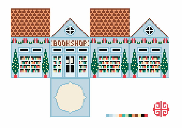 New Arrival: The Little Shop Series Bookshop 3D Ornament Canvas 13 Mesh