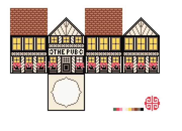 New Arrival: The Little Shop Series: The English Pub 3D Ornament Canvas