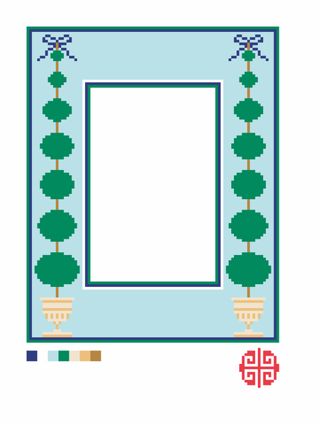 The Topiary Needlepoint Frame Canvas