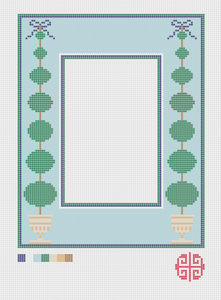 The Topiary Needlepoint Frame Canvas