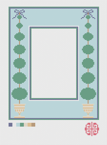 The Topiary Needlepoint Frame Canvas