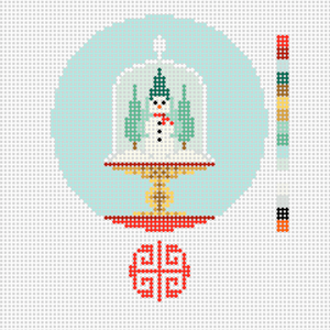 Christmas Cloche Needlepoint Ornament Canvas
