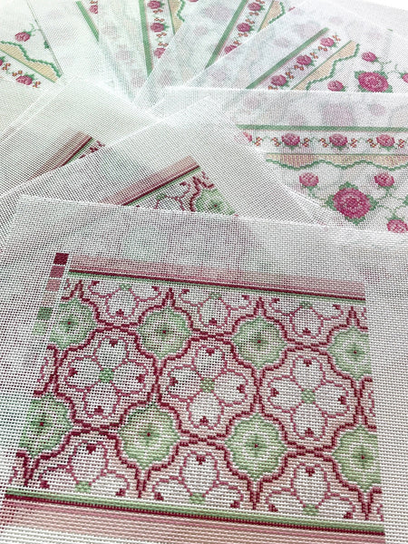 Needlepoint Canvas Insert for Laptop Sleeve in Antique China