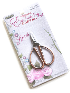 Heirloom Embroidery Mini Scissors in Copper