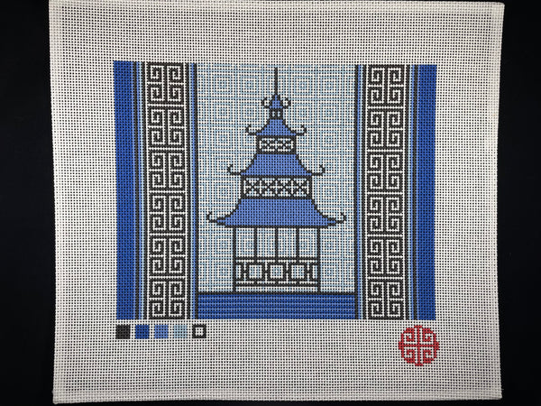 Clutch Canvas: Pagoda Clutch 13 Mesh Needlepoint Canvas