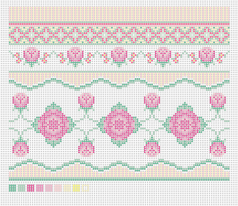 Needlepoint Clutch Canvas: Antique China