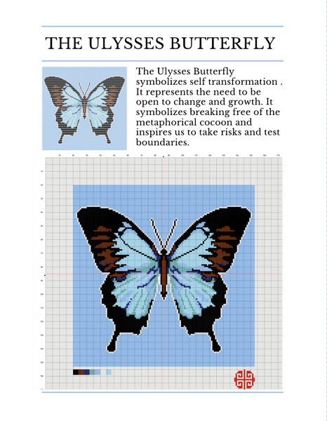 The New Mindfulness Collection: The Ulysses Butterfly Needlepoint Canvas